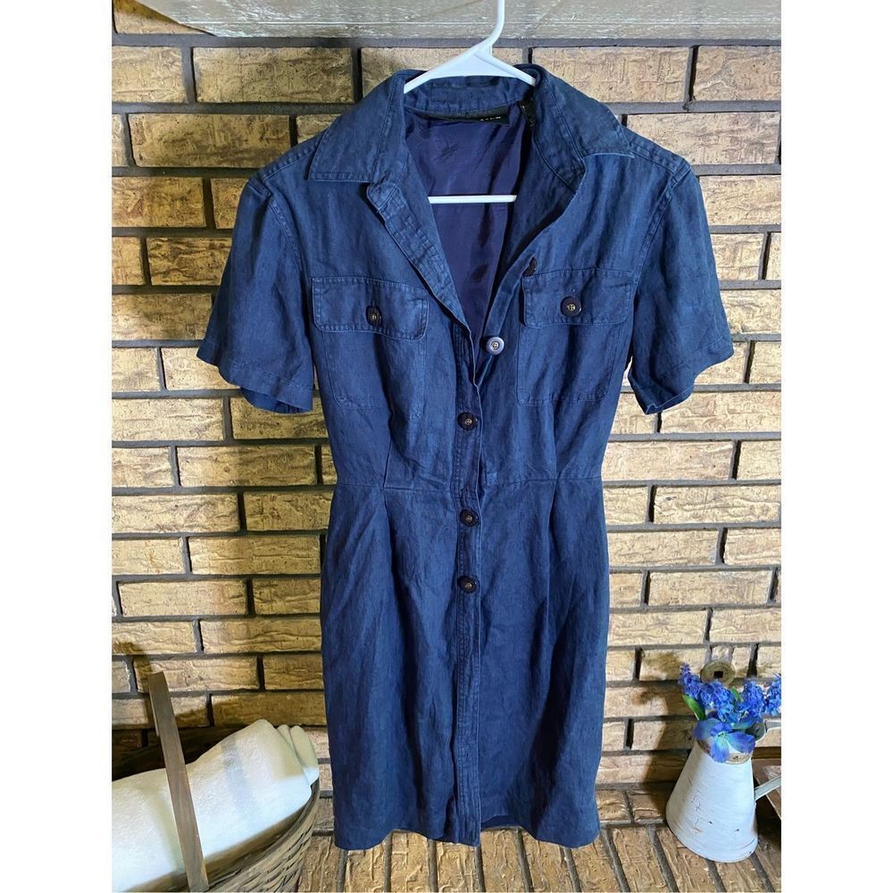 August‎ Silk 100% Linen Dress